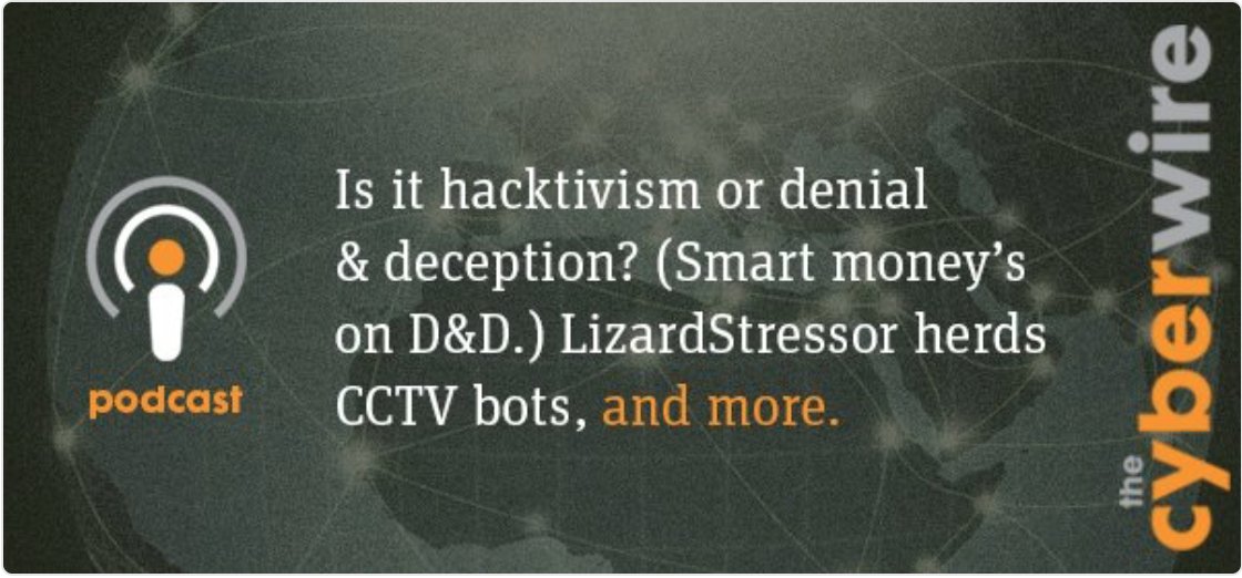 Cytegic's tweet photo. Hear what our Head of Intelligence, Dan Pastor has to say @thecyberwire
https://t.co/9079B6o1NK https://t.co/wiNMVRdYpZ