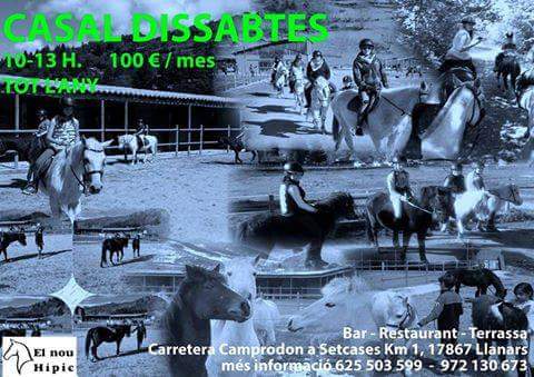 elnouhipic's tweet photo. ACTIVITATS DISSABTE Reserves 625 50 35 99, 972 13 06 73

#elnouhipic #camprodon #llanars #cavalls #ponis #restaurant https://t.co/9rGWjGhUnr