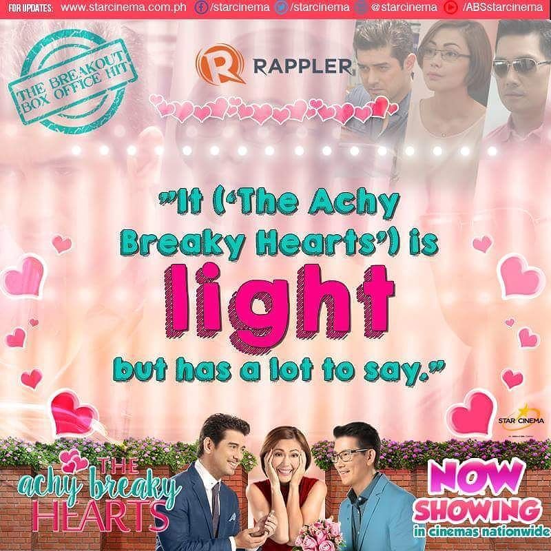 StarCinema's tweet photo. Habol pa sa last full show! #TheAchyBreakyHeartsNowShowing #BreakoutBoxOfficeTrio https://t.co/hD9Xnfb0ey