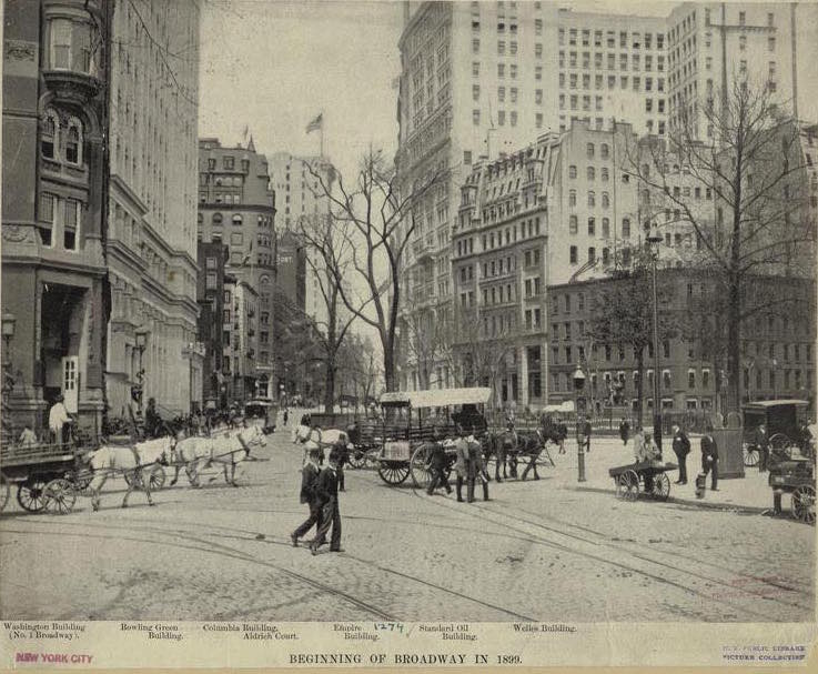nyc_urbanism's tweet photo. Beginning of Broadway in 1899. 

​#bowlinggreennyc #broadway #standardoilbuilding #manhattan #historicphoto #nyc https://t.co/HYUd8h1q4F