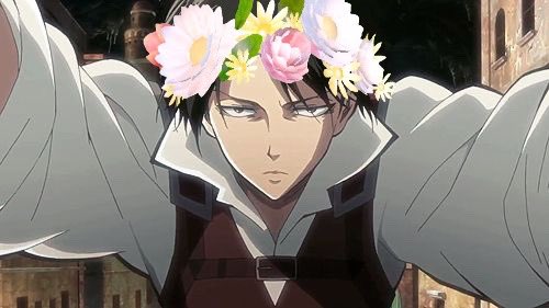 anime with filters on X: "levi ackerman [flower crown]  https://t.co/bl2Uax5lXM" / X