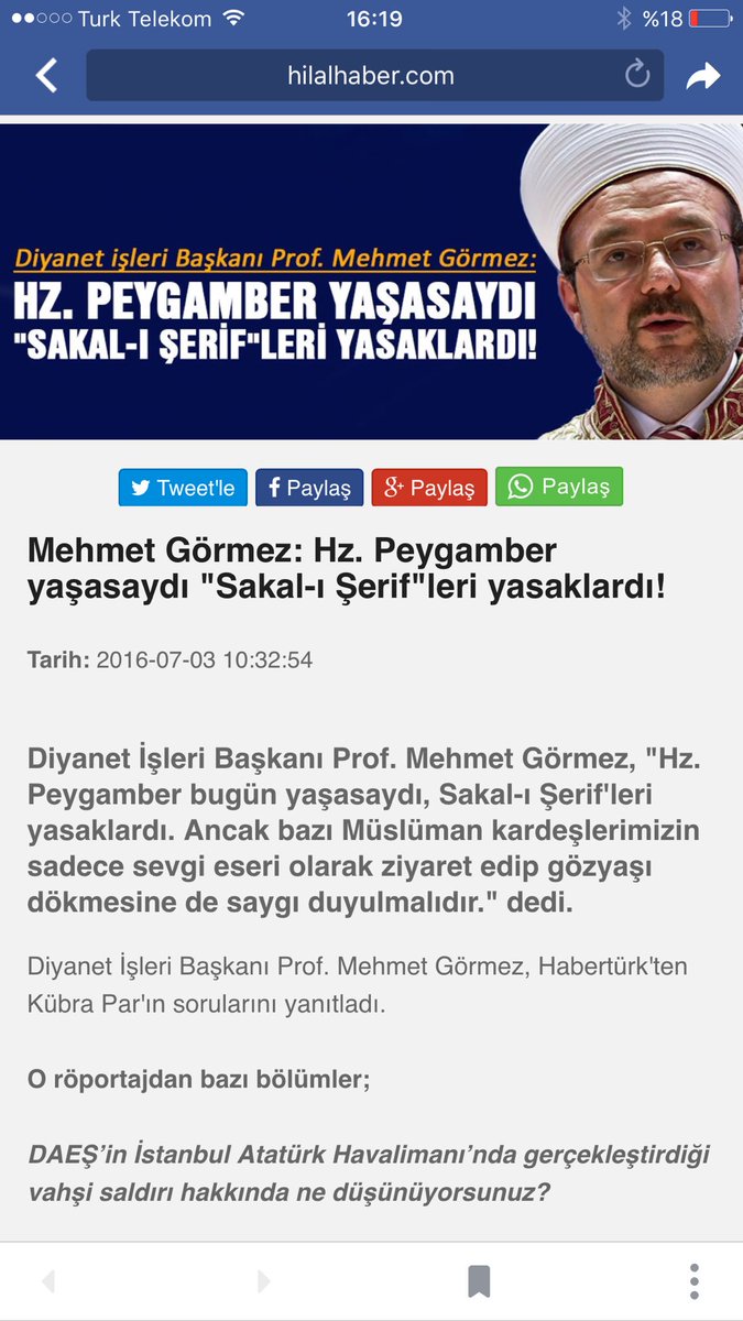 cumaicten's tweet photo. Diyanet işler başkanıma hocama @DIBMehmetGormez konu ile ilgili yorumu için teşekkür ederim. https://t.co/z71GbONOKL