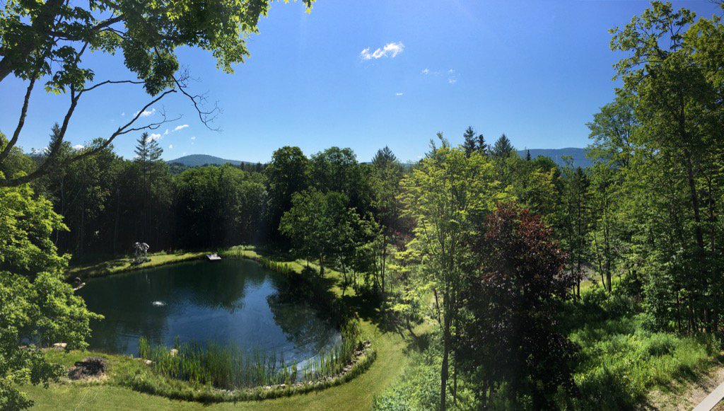 It's peaceful here. That's Magic Mountain to the right