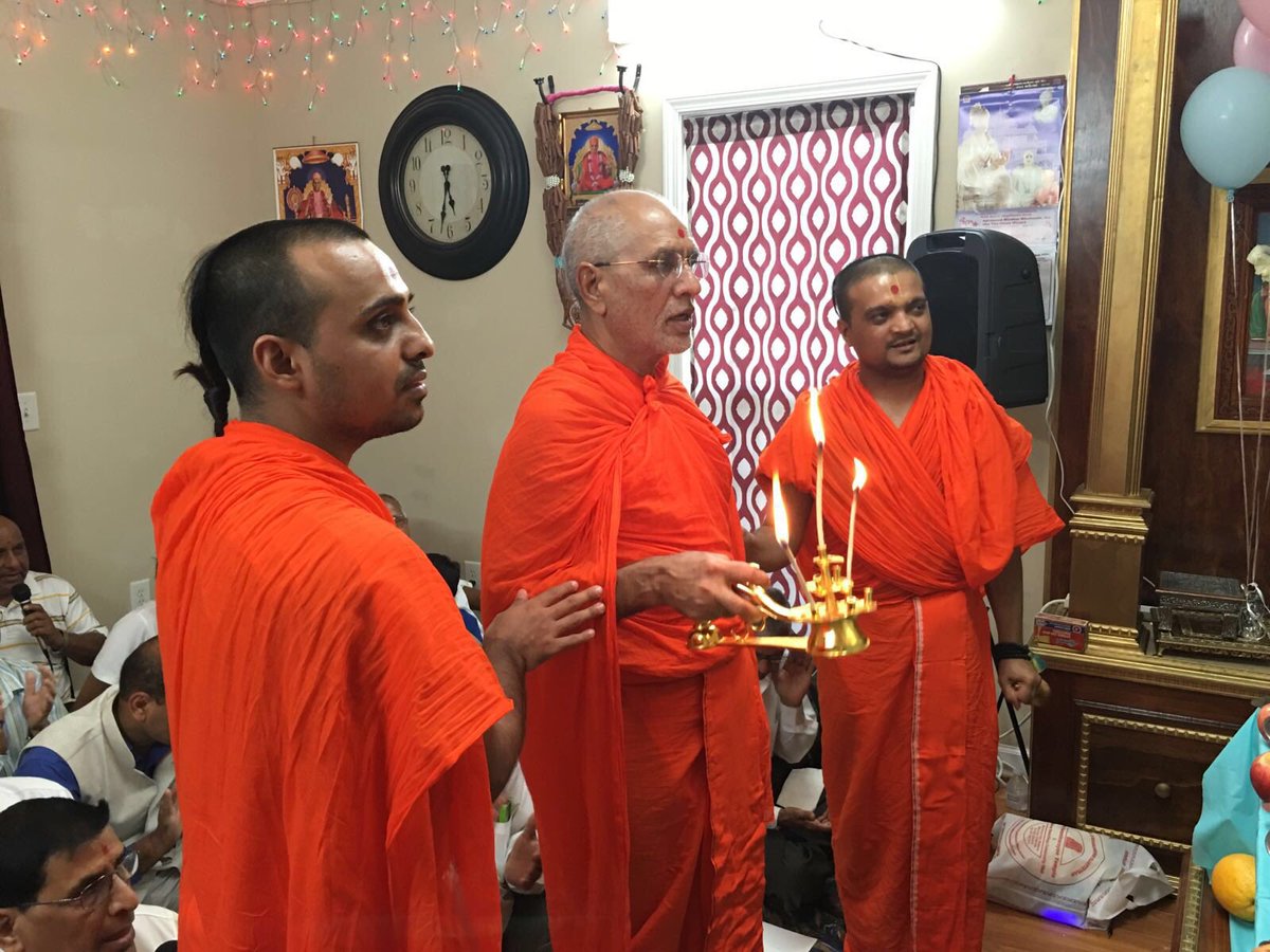 SGadiNewJersey's tweet photo. Sants perform the #patotsav ceremony at our Georgia Hari Mandir #SwaminarayanGadi #Vicharan2016 https://t.co/eei8xdfhbe