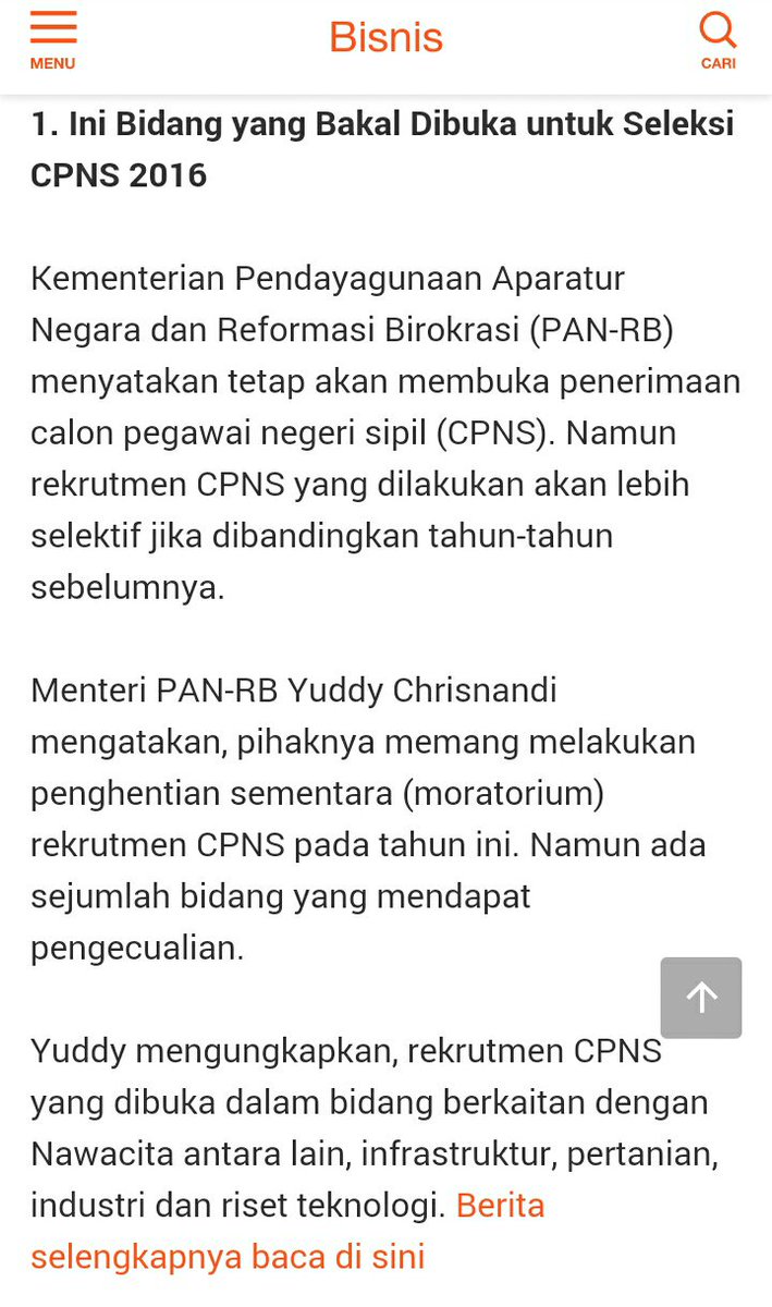 AIHighlight's tweet photo. #RT #CPNS2016 #LokerDir Setelah lebaran, pendaftaran CPNS 2016 dimulai. Dan inilah bidang yg akan dibuka: https://t.co/K1XDOHEEYH