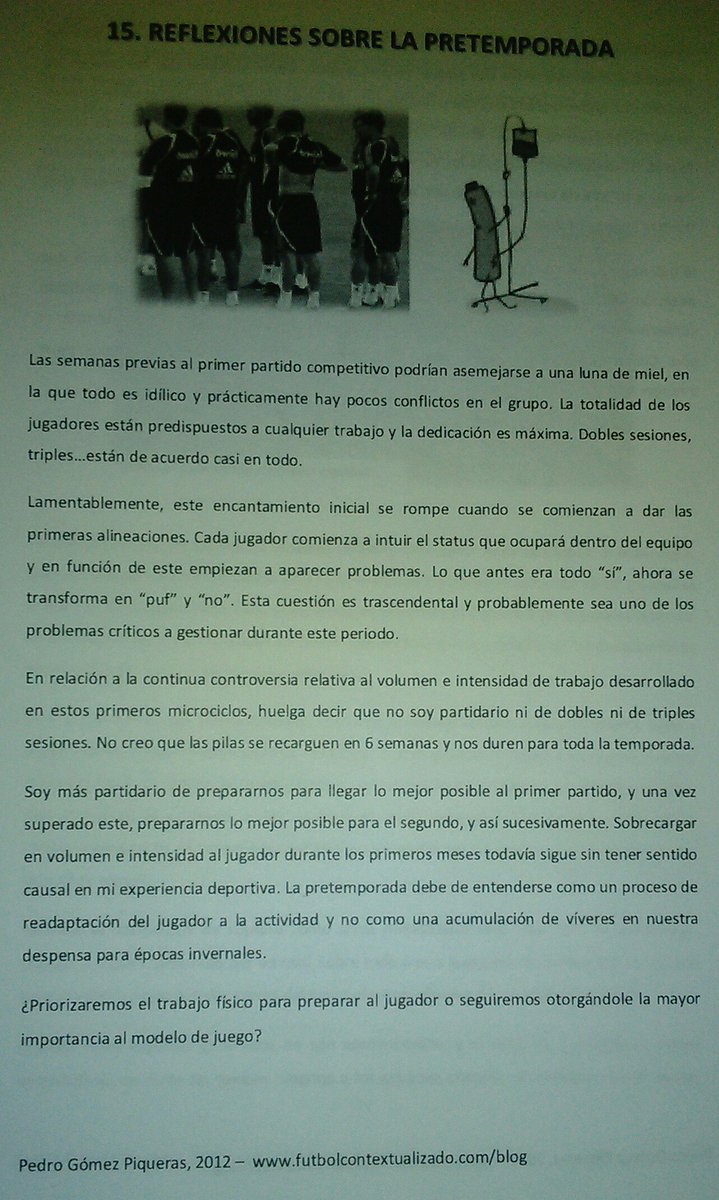 jjmartsanchez's tweet photo. Se acerca la pretemporada. Reflexionemos y dudemos sobre "lo establecido" en ella. Ejemplo: texto de @pf_gomez https://t.co/JHnrs9qcSd