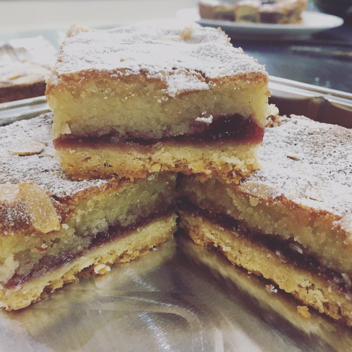 jaibakes's tweet photo. Raspberry bakewell #summerfetebaking https://t.co/qOZNUCaiBu