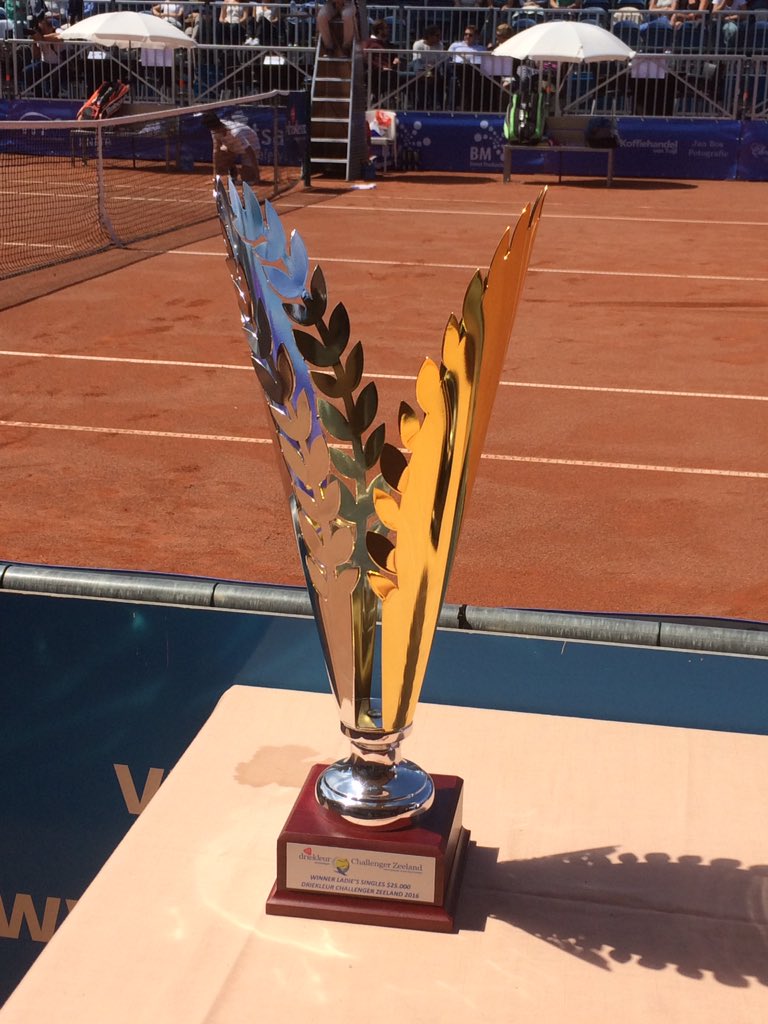 HaraldBergmann's tweet photo. 1e Prijs uitgereikt aan Quirine Lemoine (NL) bij dames tennis finale @ChallengerZld . Super toernooi van formaat. https://t.co/cEo6qq6DzD