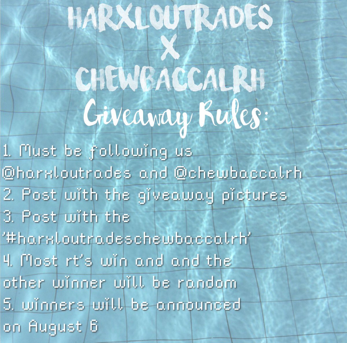 voguestilxs's tweet photo. I want to win @harxloutrades dm giveaway!
#harxloutradeschewbaccalrh

📍 Saved accounts are allowed https://t.co/QGMt2jNNkH