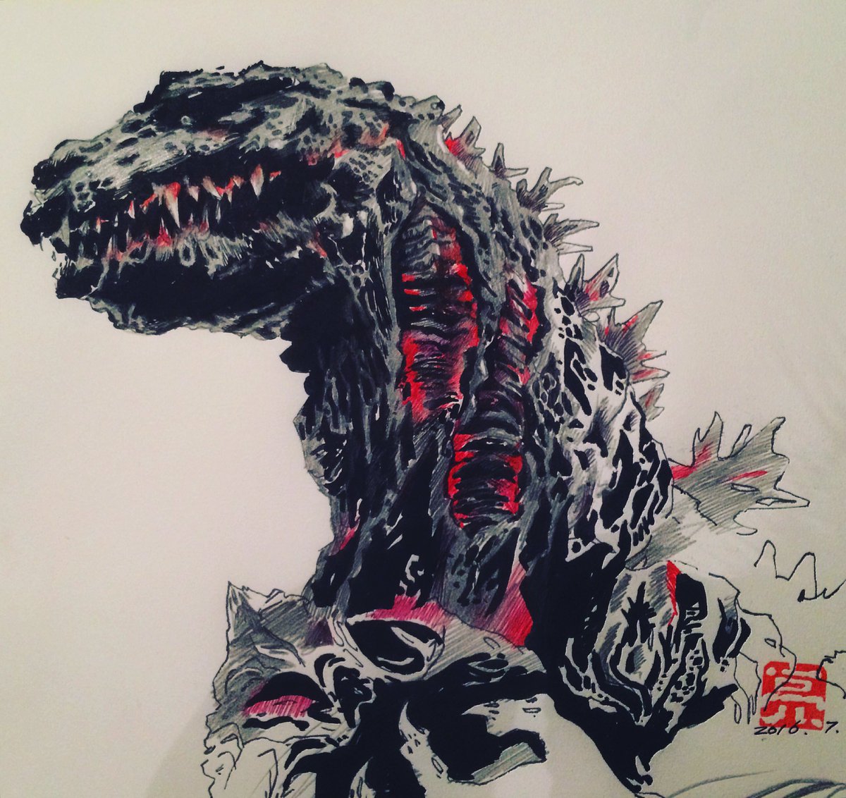 Mayugeruge Na Twitterze シンゴジラ待ち遠しすぎて 描いた あのトレーラーはホンモンだわ 庵野も樋口も東宝も本気出してきてる シンゴジラ イラスト Mayugeruge Na Twitterze シンゴジラ待ち遠しすぎて 描いた あのトレーラーはホンモンだわ 庵野も樋口も東宝も本気出してきてる シンゴジラ イラスト