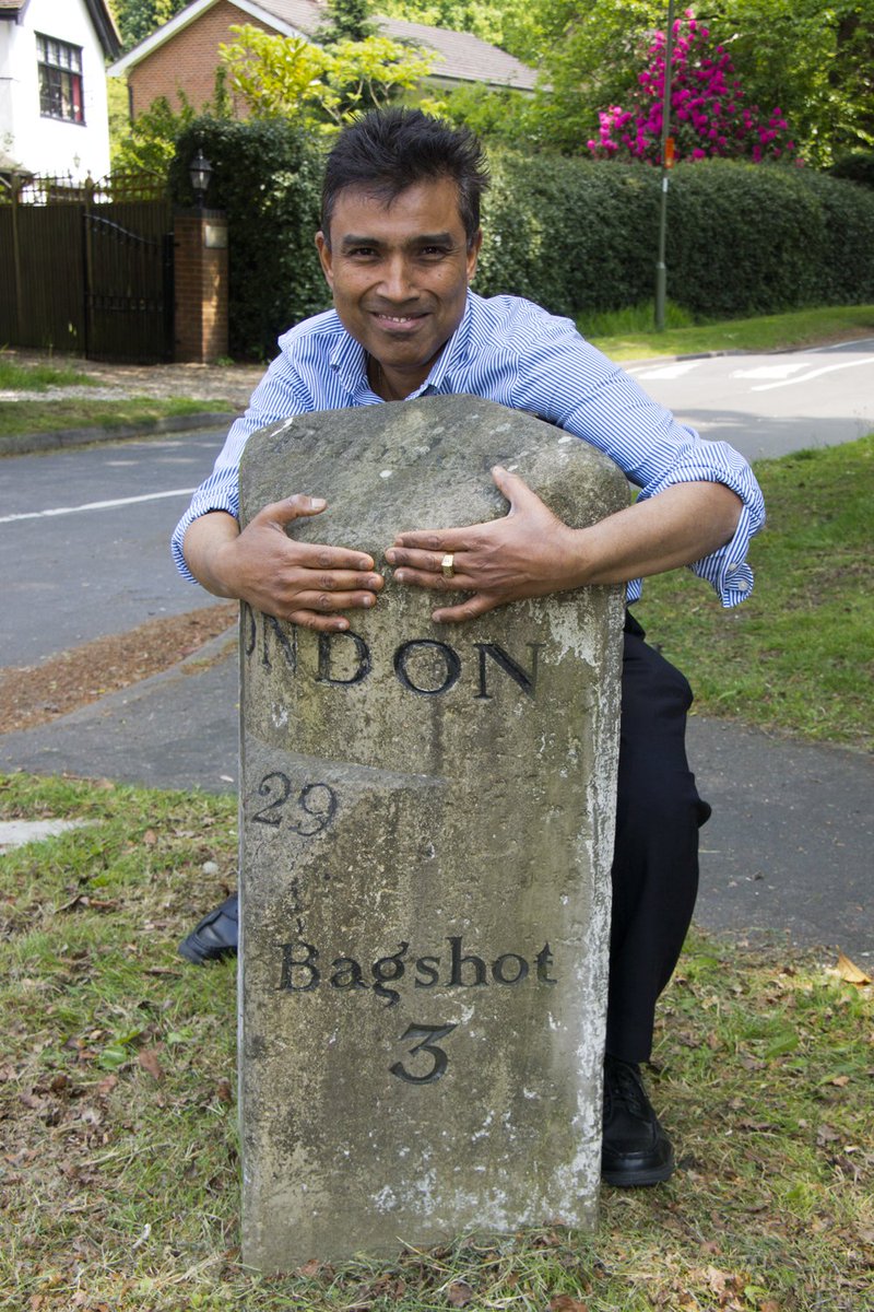 SurreyHeathMuse's tweet photo. Cllr Ratiram #hugamilestone Find your nearest milestone & send us your #hugshot https://t.co/fTrNCzgSjB https://t.co/cIs2gT4Rr1