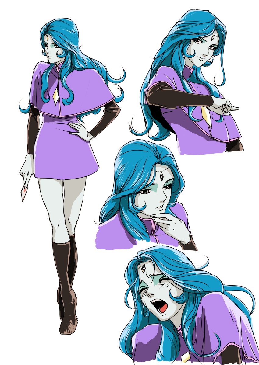 昭和魔女っ子絵は魔女っ子メグちゃんで、ノンも描いてみました。