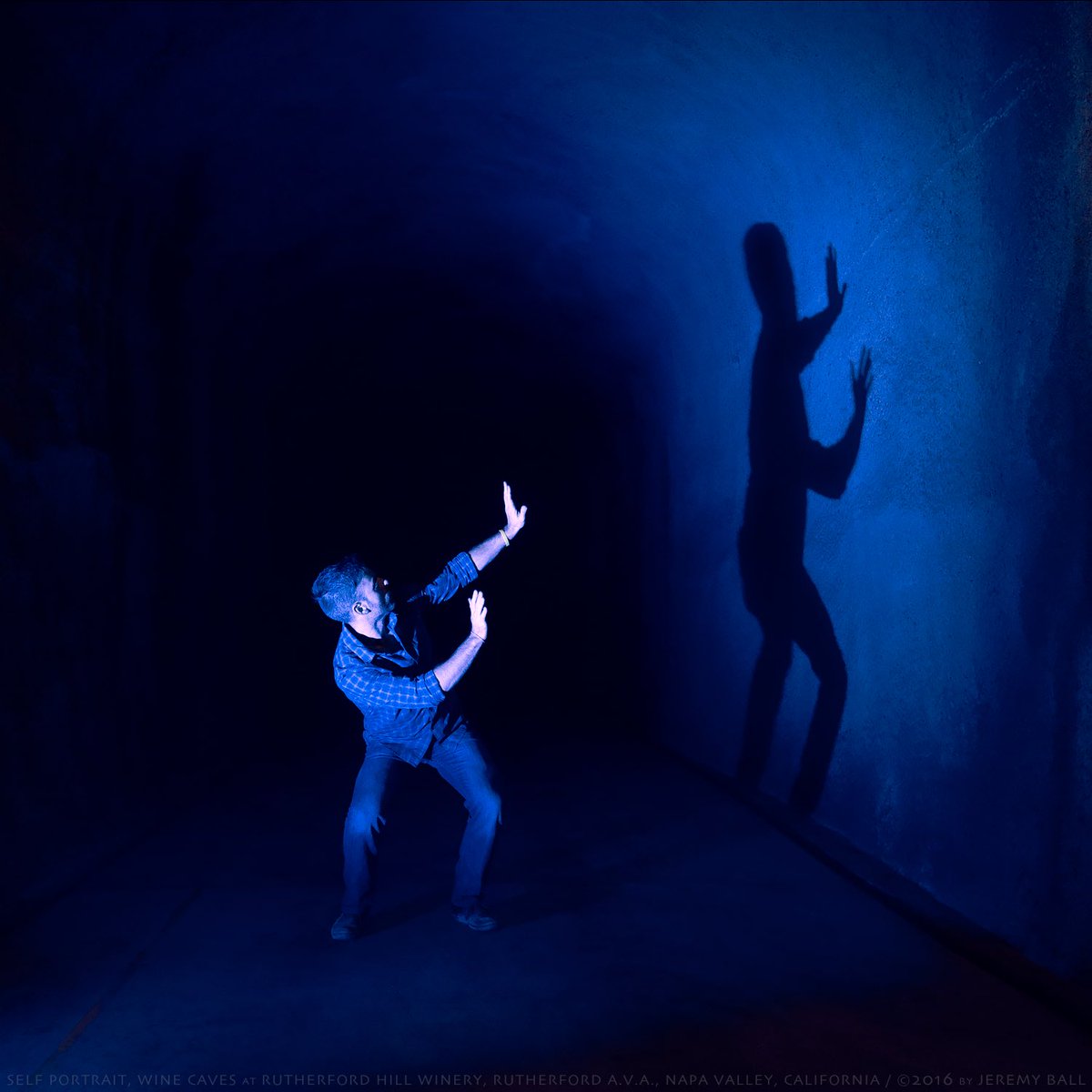 Shooting for <a href="/BottleBranding/">Bottle Branding</a> in #Napa, grabbed a #NapaSelfie in #winecaves at #RutherfordHill #NapaValley #CanonUSA