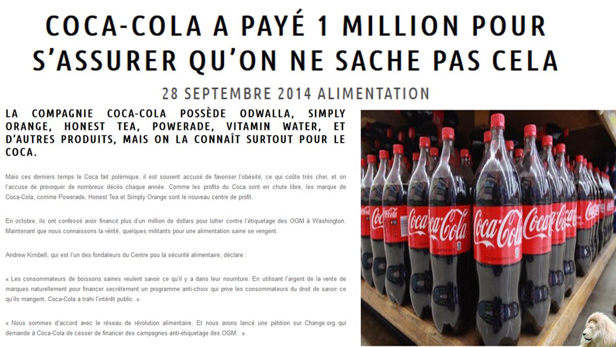 OpeNewseu's tweet photo. #SnapCocaCola :
- Poison
- Assassinats syndicaux
- Détournement eau potable
...
#TasteTheFeeling #CocaCola https://t.co/ZAXSSeWFrc