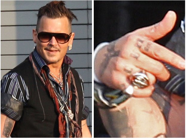 Has Johnny Depp changed Amber Heard tattoo from 'Slim' to 'Scum'?