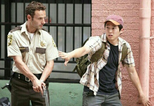 JennHarig's tweet photo. My 2 fav guys! #TWDMarathon https://t.co/9tryTNoXv9