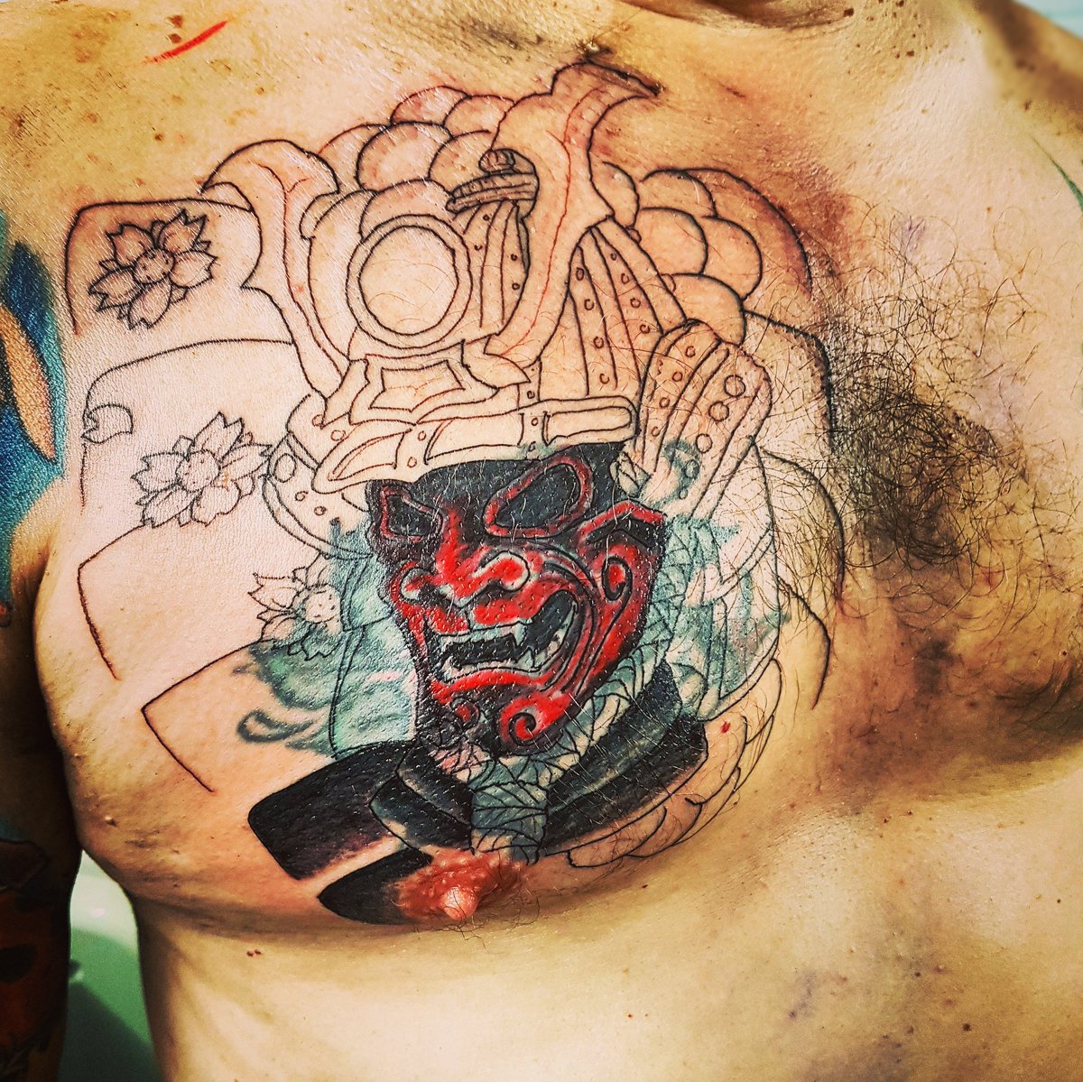 studio27_kent's tweet photo. Cover up underway #japanese #coveruptattoo #mask https://t.co/rmDmXq5OXj