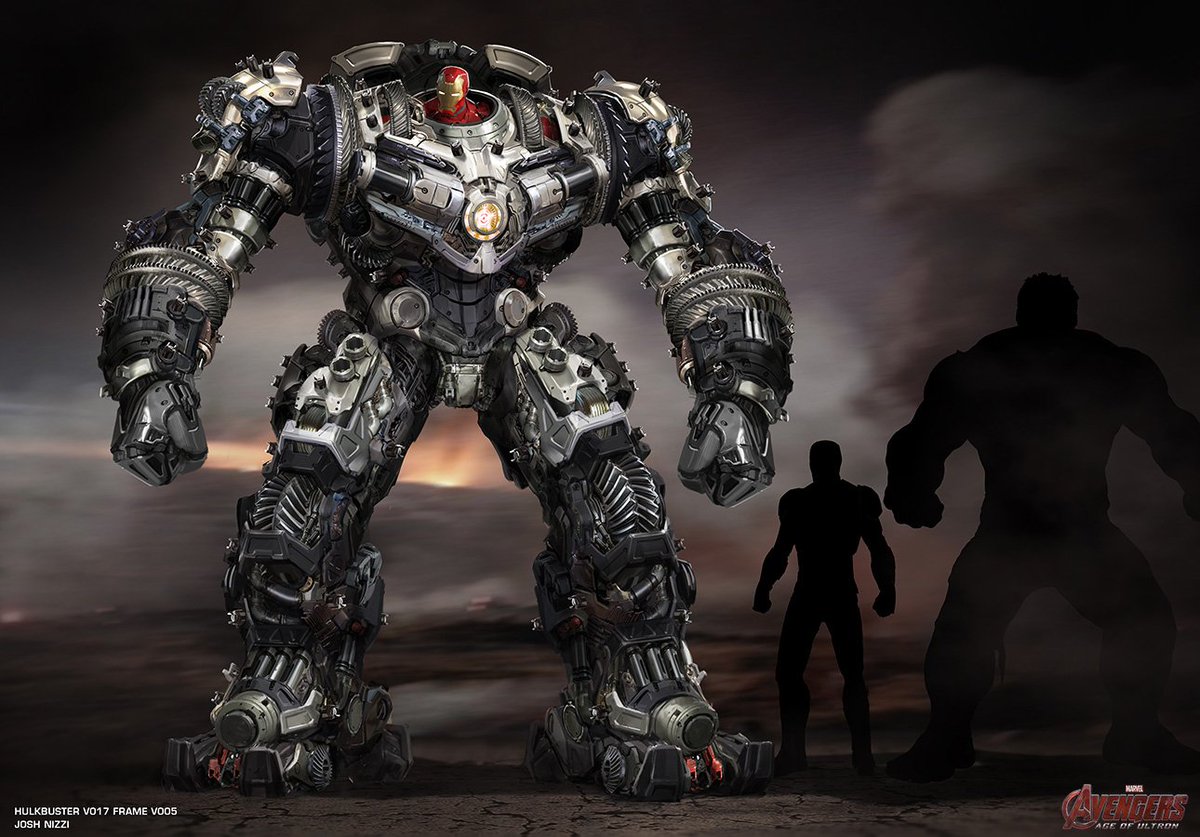 Tons of new #Avengers Age of #Ultron #Hulkbuster concept art by @N_I_Z_Z_I  4/4 #JoshNizzi #Marvel #IronMan #Veronica, image size:1200x837