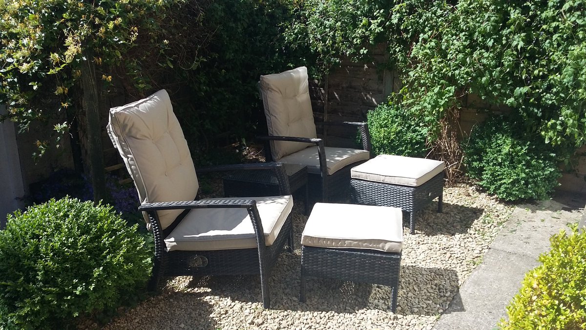 rebeccaluvsthis's tweet photo. Finally some glorious sunshine to enjoy our new garden &amp; @Maze_Living set!! #HeavenOnEarth https://t.co/PApoQ106CG