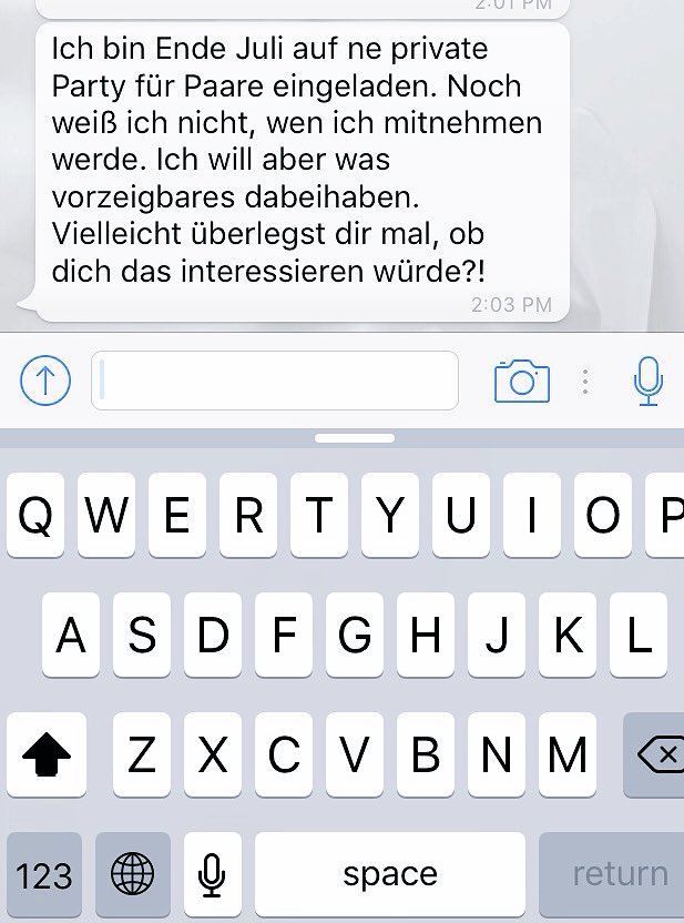 "Was vorzeigbares dabeihaben" oh gott #facepalm