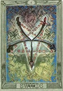 CafeWhiteWillow's tweet photo. #Arcano #5Espadas #Tarot Recuerda que el fin, no siempre justifica los medios. https://t.co/YCKQBw0aH2