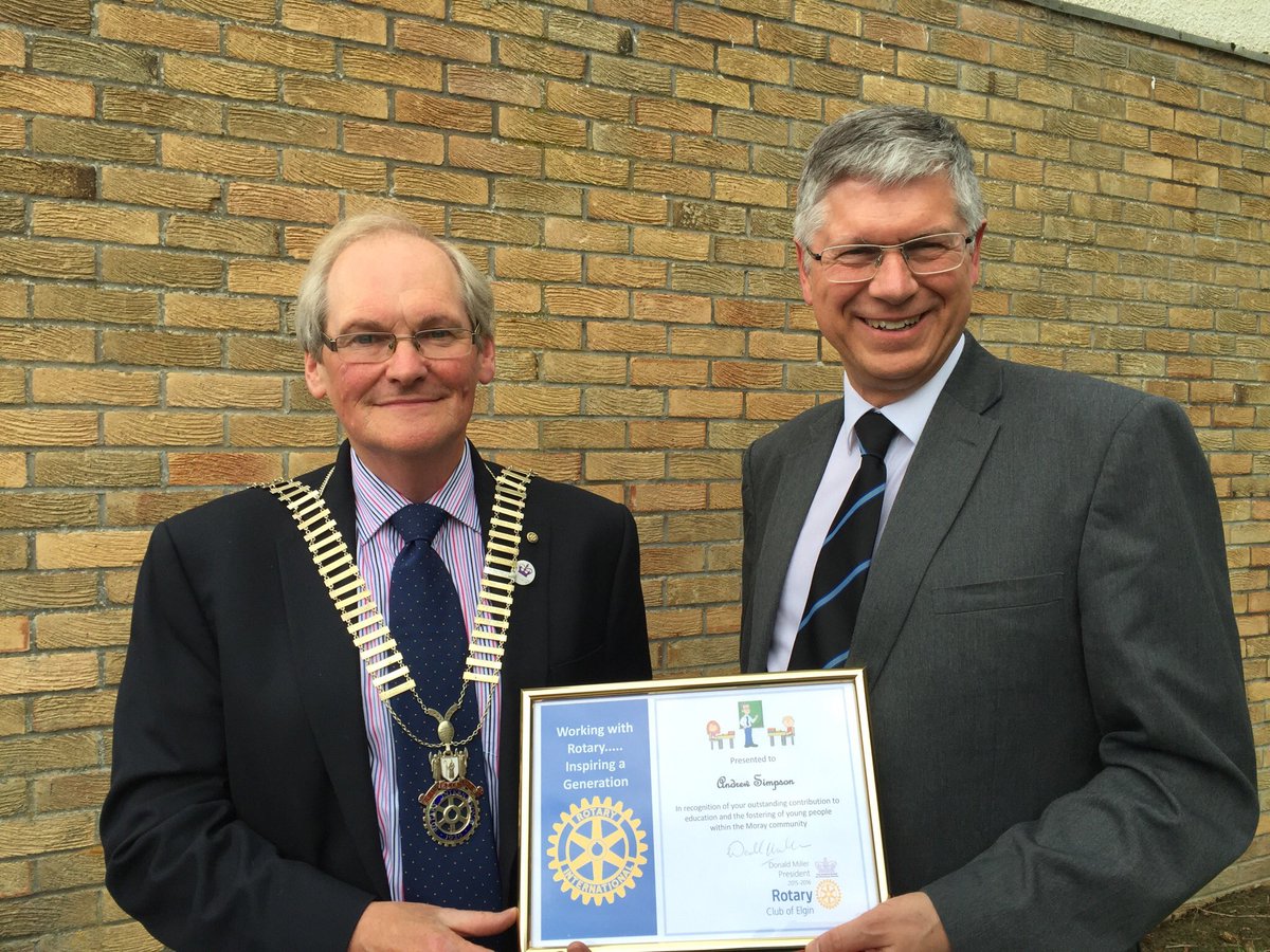 RotaryElgin's tweet photo. Congratulations @AndySimpsonHT on receiving Community Award for the work you undertake in the community #elginhigh https://t.co/GKudTR8KUf