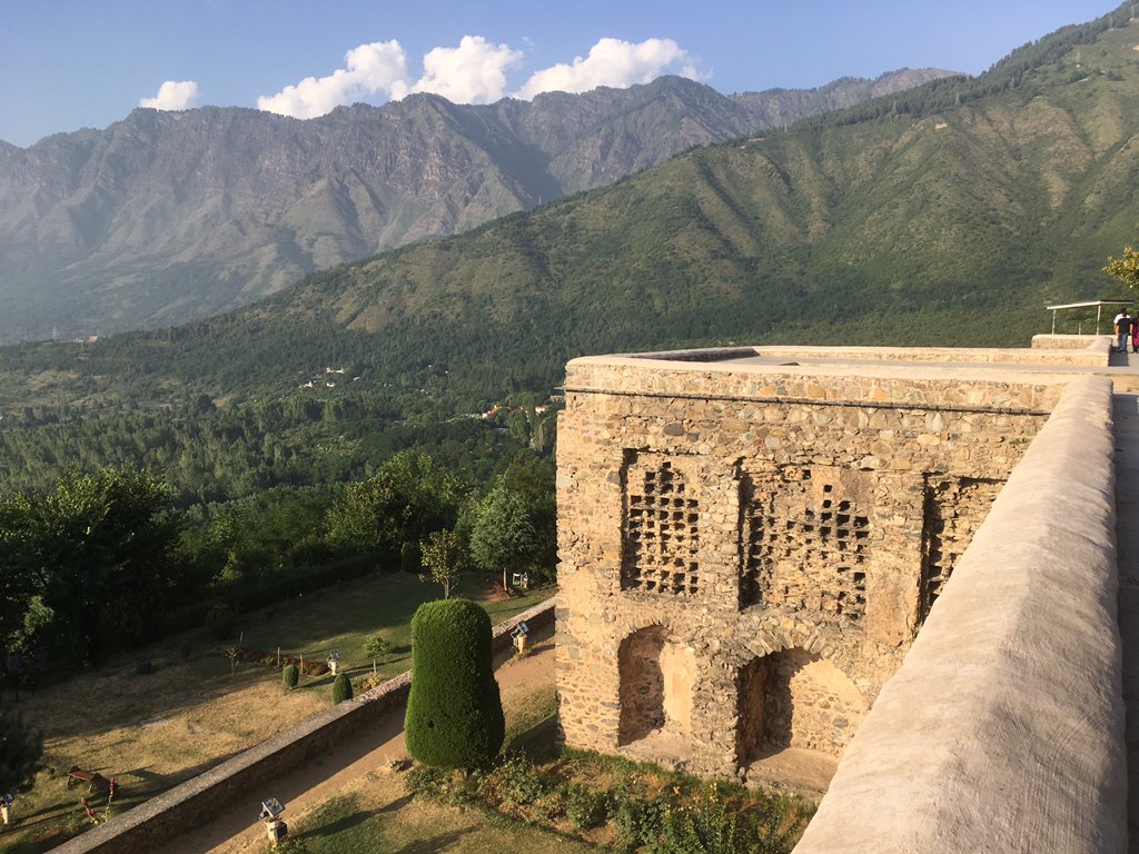GennaMMason's tweet photo. Exploring Pari Mahal, a 17th century Mughal garden #Kashmir #historic #landscape #usicomos #iep2016 https://t.co/Lfet4Au888