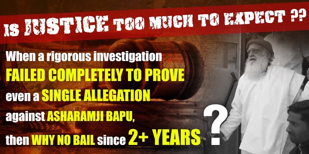 Where is justice? A 79 year old Saint who is unwell and is been tortured from past 3 years #BogusCaseOnBapuji