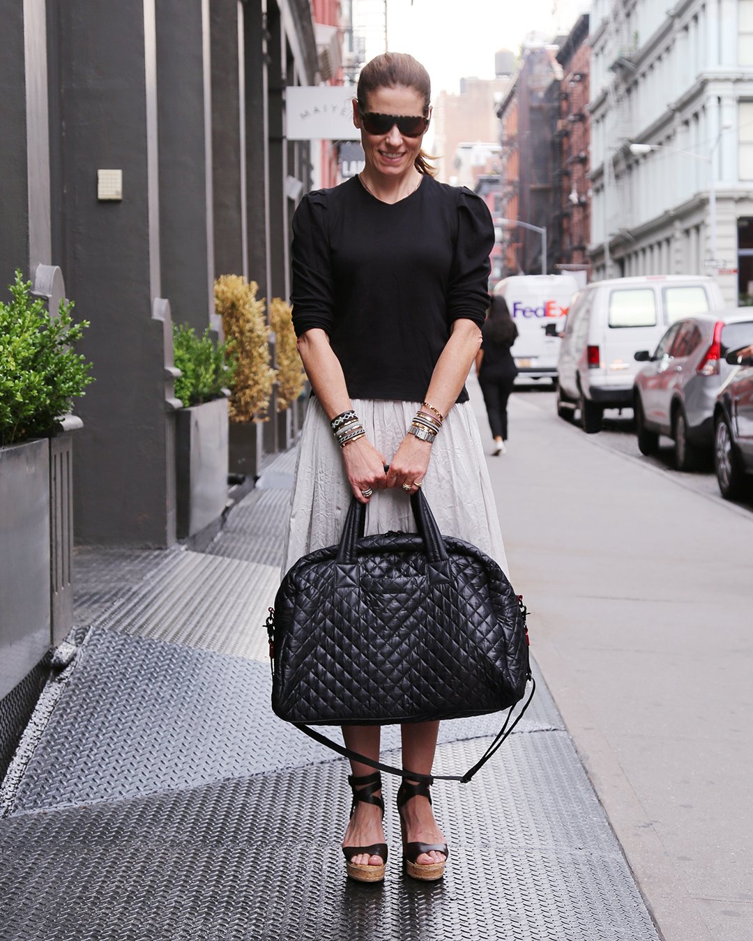 MZ WALLACE on X: Lucy's summer pick is the Jim Bag in Black Oxford.  #MZWweekends   / X