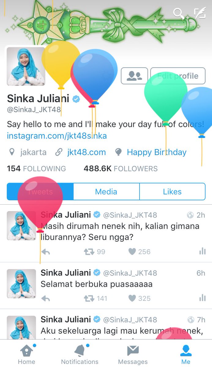 Yeaay balloooonnn #HBD20thFluffyJKT48