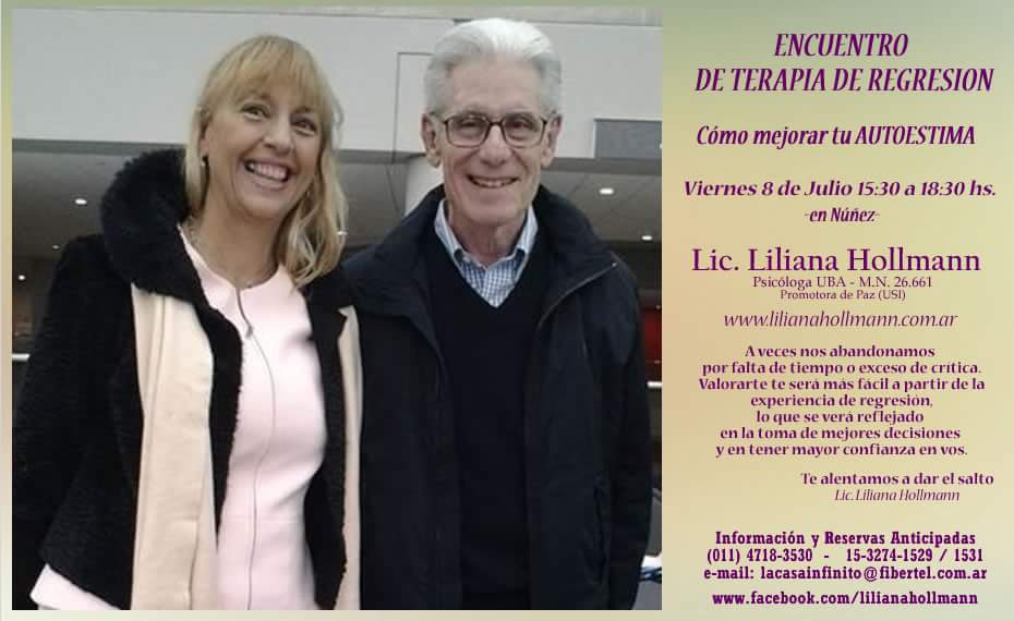 LilianaHollmann's tweet photo. Prox encuentro Viernes 8 julio feriado  #terapiaregresion #lilianahollmann  discipula del @DrBrianWeiss  en  #Argen https://t.co/l23w13PbwS