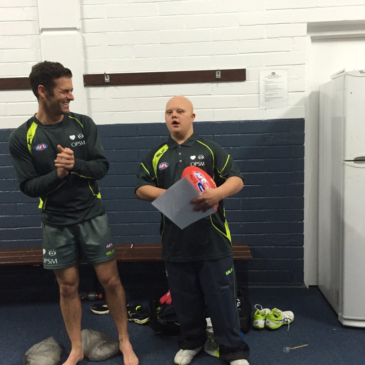 <a href="/DownSyndromeWA/">Down Syndrome WA</a> <a href="/UmpireAFL/">Umpire AFL</a> umpires loved having Alex Tilli 17yo on hand Thursday. By all reports upstaged Deano.