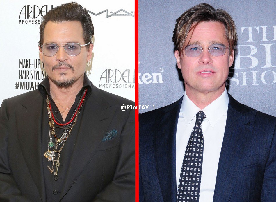 REQUESTED 
RT for Johnny Depp 
LIKE for Brad Pitt