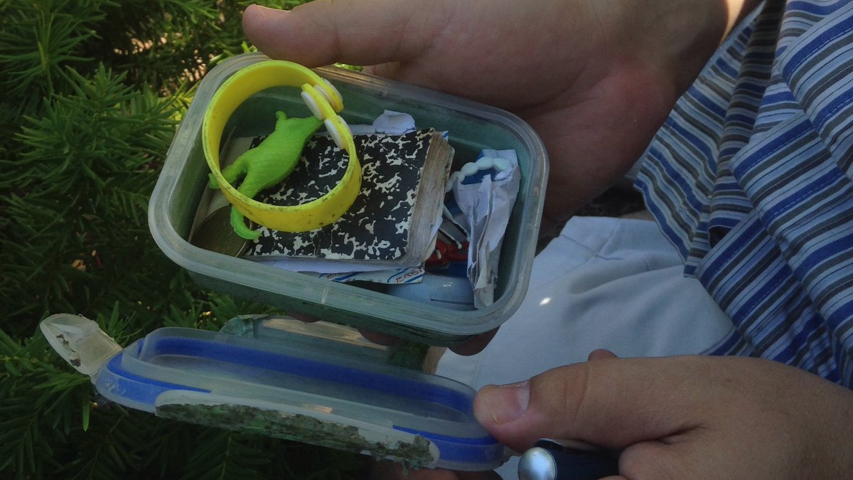 Great #discovering our #neighbourhood  #geocaching lots of hidden treasures in #Niagara