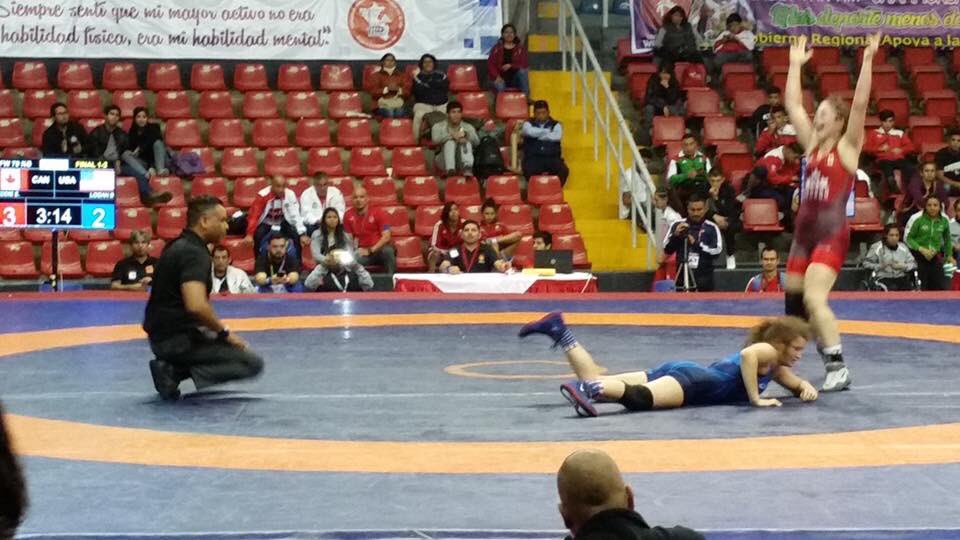 CONGRATS to ErinGeddie winning wrestling GOLD at the PanAm games in Peru! <a href="/Esqhigh/">Esquimalt High</a> <a href="/EsquimaltFire/">Esquimalt Fire Fighters IAFF 4264</a> <a href="/BarbDesjardins/">Barb Desjardins</a>
