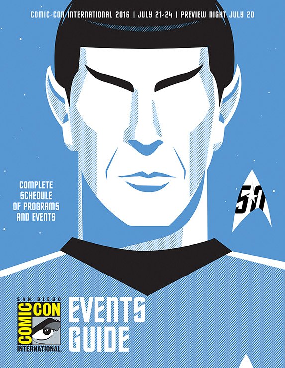 SDCCGuide's tweet photo. The #SDCC Events Guide has my favorite cover ever. #startrek #spockforever #SDCC2016 https://t.co/axE5pCr9pE