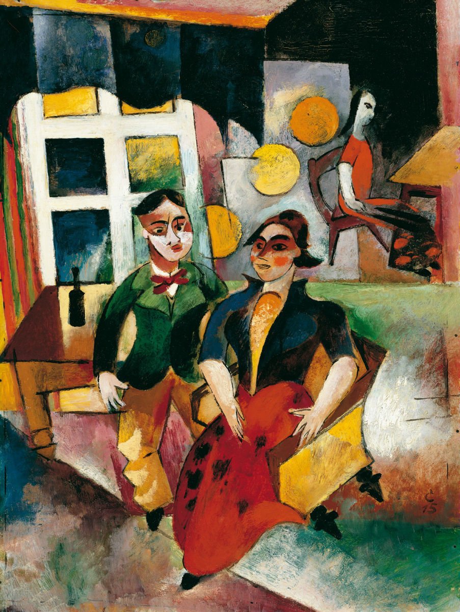 Reyes__Grupo's tweet photo. “Joven Pareja” (1915), de Heinrich Campendonk. El vino en el Arte, en https://t.co/aIVeSKE5Eg https://t.co/fGJO6nHydx