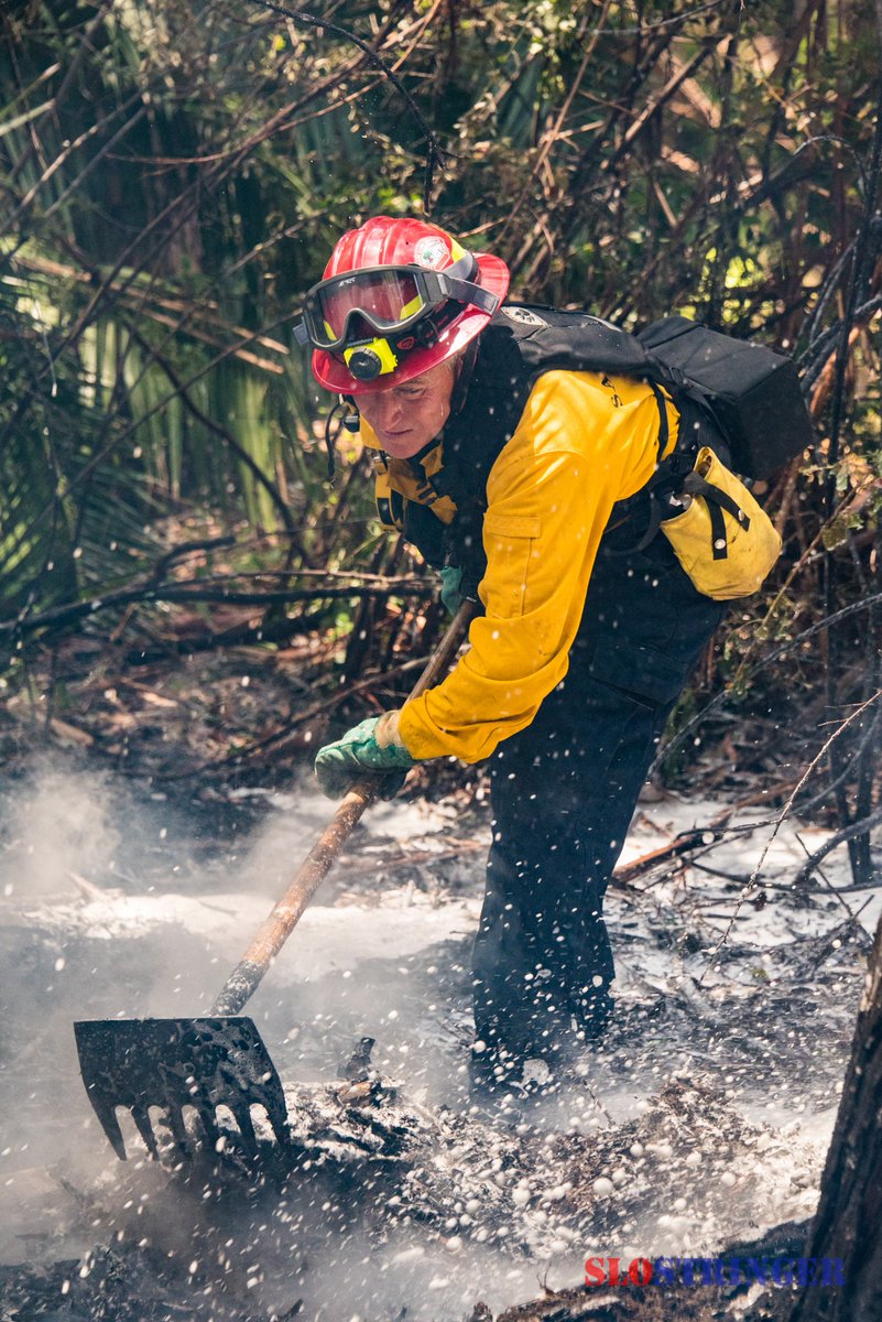 SLOStringer's tweet photo. #SanLuisObispo #SLOFD putting out Johnson Ave. fire yesterday with a smile - even the chief joined in! Thank you all https://t.co/rTyg4Ec55a