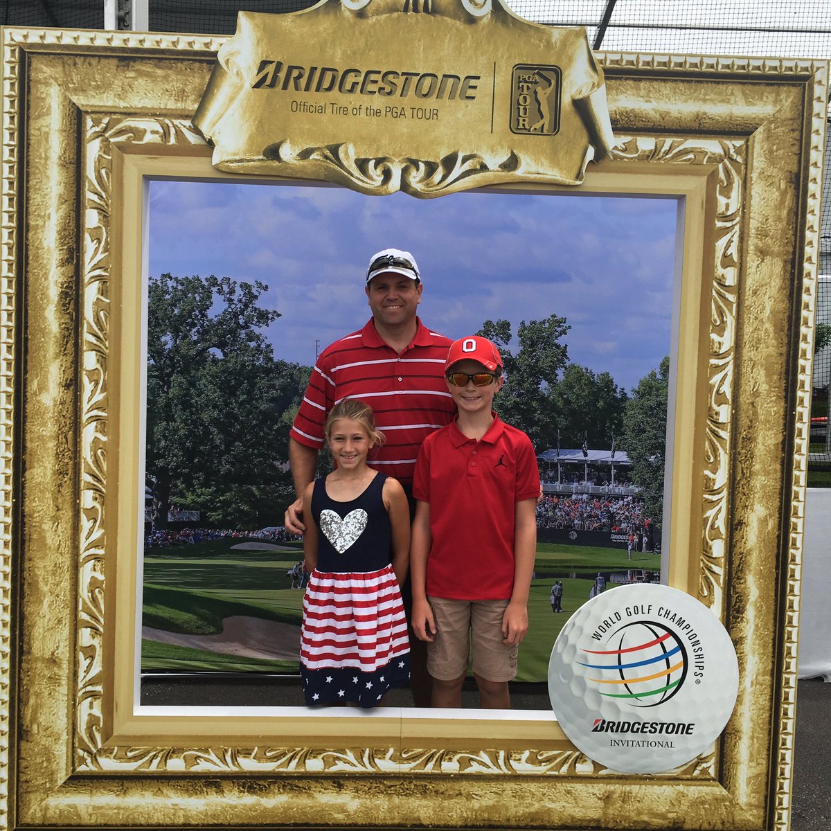SApple7's tweet photo. At the Bridgestone Invitational with 2 of my kids. #BridgestoneFanFrame https://t.co/rh7sfuFAtk