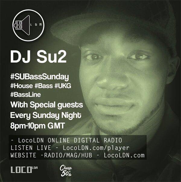 Nation_Live_'s tweet photo. #LiveOnAir @DJ_Su2 8-10pm #House #Bass #ukg #SUBASS #Grime LocoLDN Radio https://t.co/c9S8vCyp0R #TuneIn #Radio https://t.co/qcfsuatCus