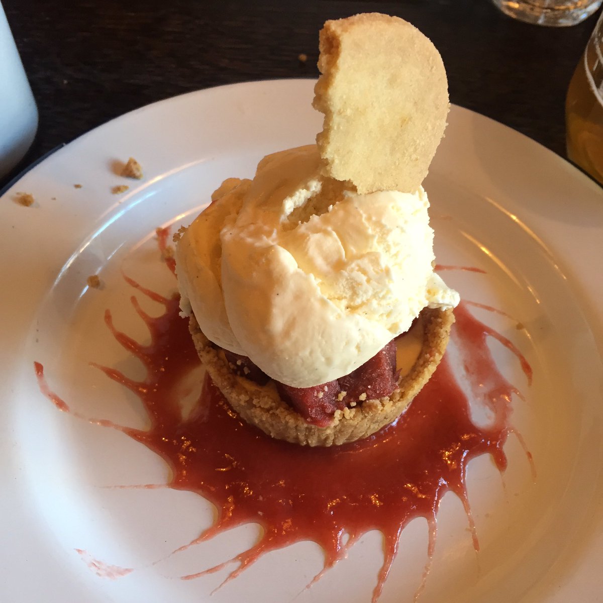 timddriver's tweet photo. Who ate all the pies? Me! Moodog followed by Rhubarb & Custard Ice Cream Pie @pieminister #PieMonster https://t.co/wqzUWUeaTt
