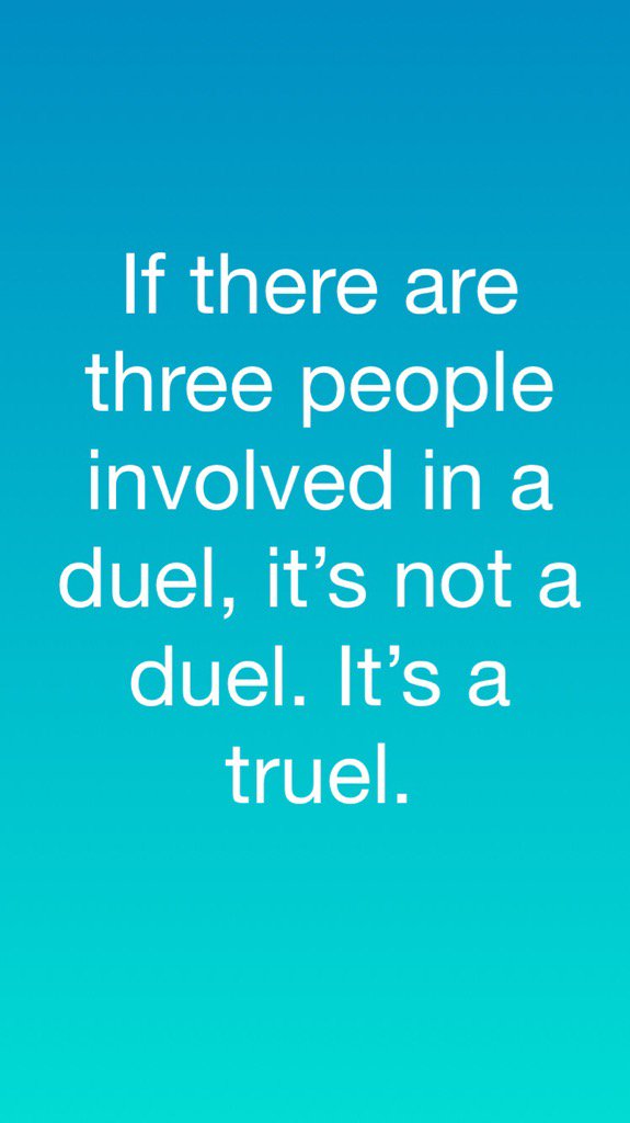 Top5_Trending's tweet photo. If there are three people involved in a duel, it’s not a duel. It’s a truel. #interesting  https://t.co/9BBXx7qP6C https://t.co/gRQoI40rq3