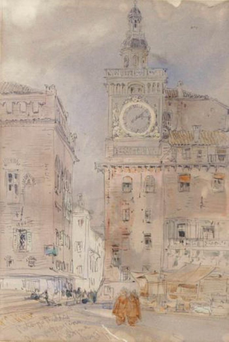 callow_art's tweet image. Piazza Maggiore, Bologna, 9×6in, Sold for $682 USD #williamcallow auctionclub.com/public/histori…