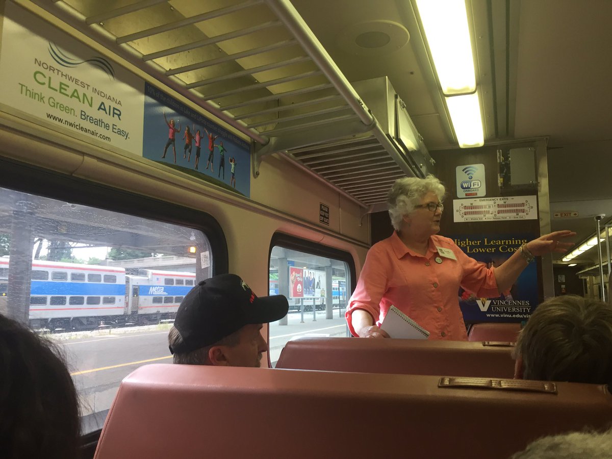 BlackoutEquip's tweet image. #CalumetHeritage Cynthia Ogorek, noted author &amp;amp;South Side historian, speaks at the #SouthShoreLine  trip begins.