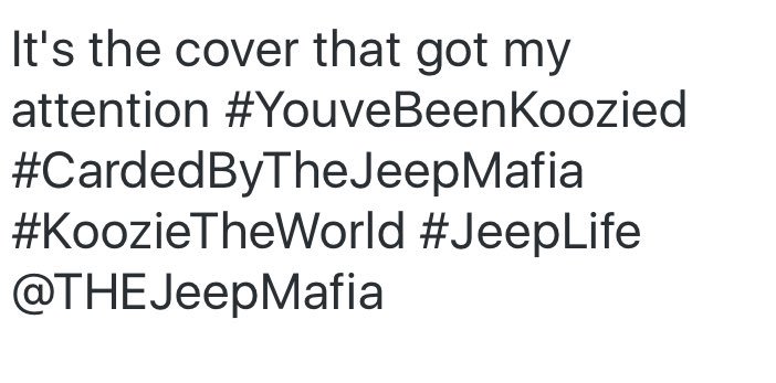 #YouveBeenKoozied #CardedByTheJeepMafia #KoozieTheWorld #JeepLife @THEJeepMafia