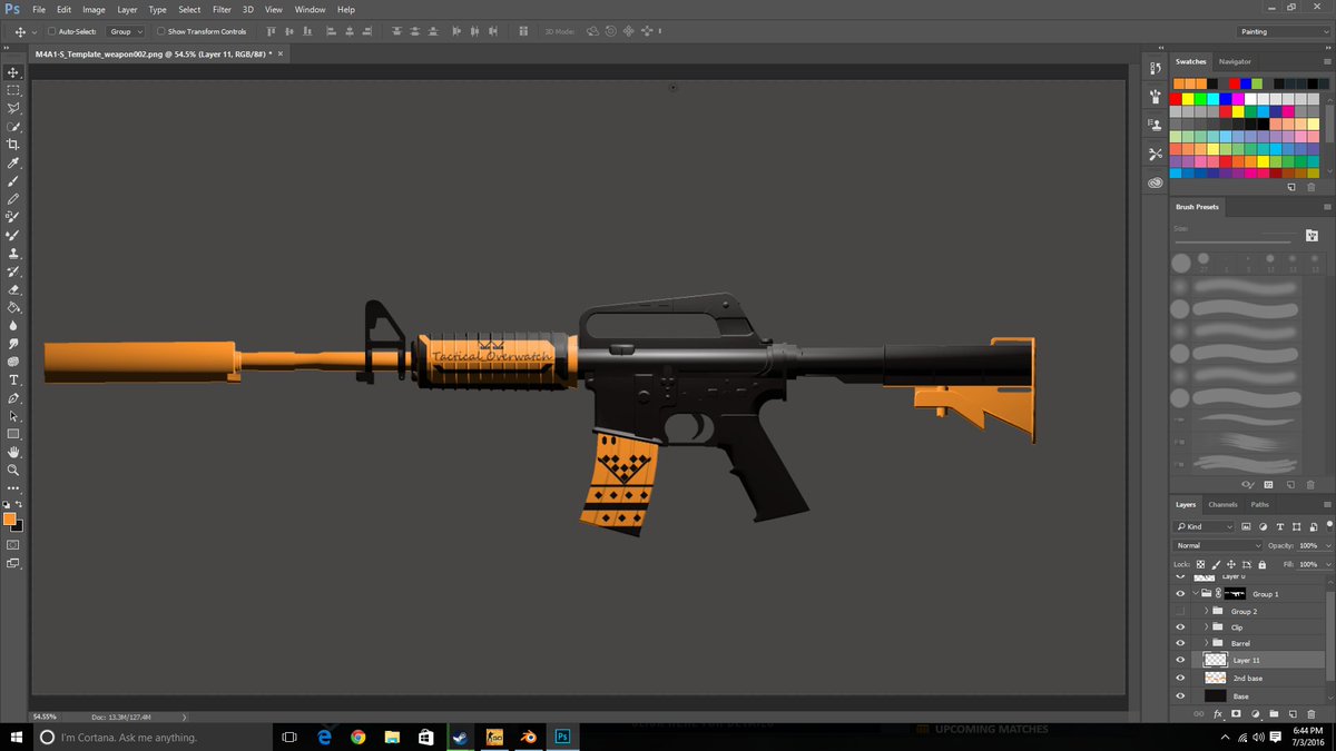 Azrrue's tweet image. Tactical_Overwatch
M4A1-S Edition
Update!~
Work in Progress~
#M4A1S 
#CSGOSkins