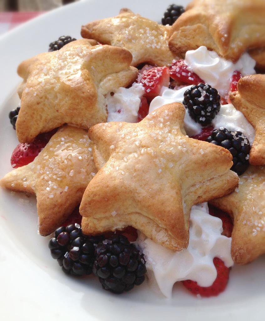 chefstacymaple's tweet photo. Make a "bang" with this Star Spangled Shortcake recipe!  Found on my blog: thelakepalate@blogspot.com #FourthofJuly https://t.co/qCTbvkRlBk
