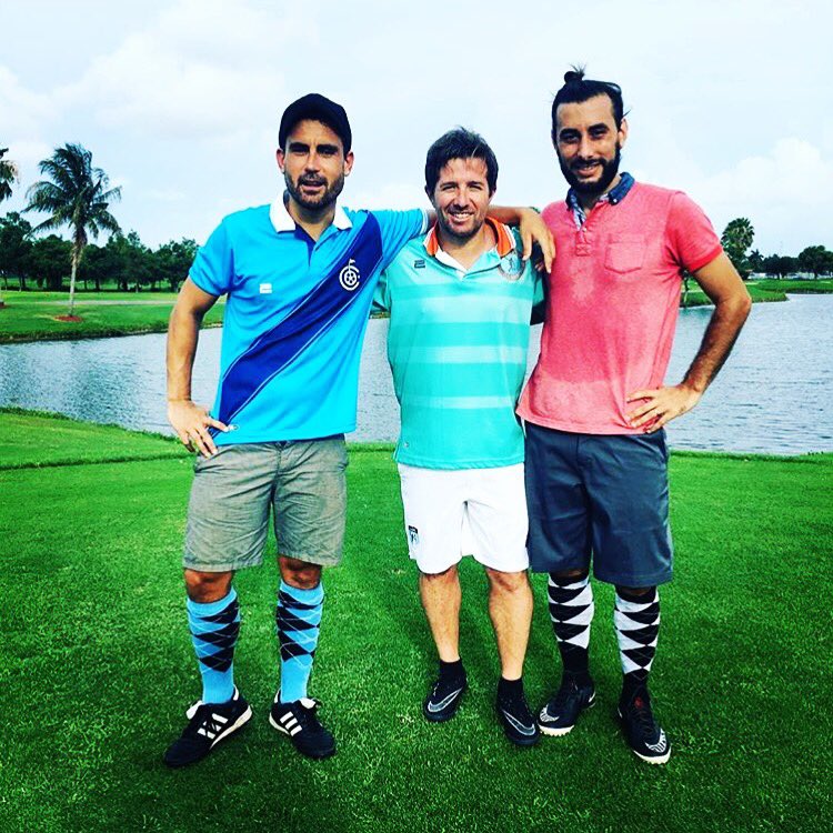 The FootGolf world Champion <a href="/oterochris10/">Christian Otero</a> played a round with our Boys today wearing  his #MiamiFGC polo ⛳️⚽️👊🏽🌴