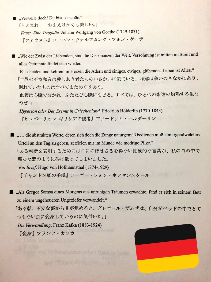 聖心女子大学 ドイツ研究会 金曜活動3週分を使って ドイツ語のことわざ 格言について特別授業をしていただきました 短い文にしっかりと文法事項や意味がこめられており とても新鮮でした