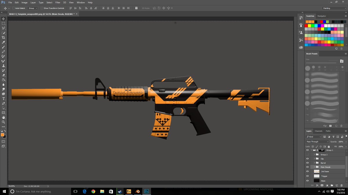 Azrrue's tweet image. Tactical_Overwatch
M4A1-S Edition
Last Minute touch ups
#CSGOSkins #M4A1S